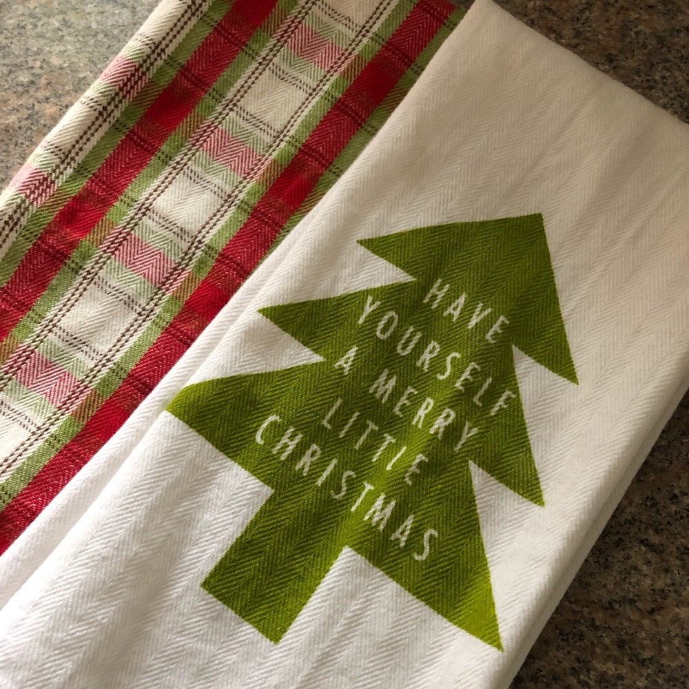 Set of two Christmas kitchen towels